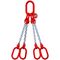  4-Strang-Kettengehänge, mit galvanisch verzinkter Kette mit Standard-Aufhängering McBULL® 4-Strang-Kettengehänge, GK8, galv. verz., 10 mm, 1 Meter, Typ8"GV" 12400234