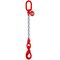  1-Strang-Kettengehänge, mit galvanisch verzinkter Kette mit Standard-Aufhängering McBULL® 1-Strang-Kettengehänge, GK8, galv. verz., 16 mm, 1 Meter, Typ7"GV" 12400593