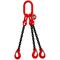  3-Strang-Kettengehänge, mit schwarz lackierter Kette mit Standard-Aufhängering McBULL® 3-Strang-Kettengehänge, GK8, schwarz, 6 mm, 1 Meter, Typ1 12400894