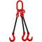  3-Strang-Kettengehänge, mit schwarz lackierter Kette mit Standard-Aufhängering McBULL® 3-Strang-Kettengehänge, GK8, schwarz, 10 mm, 1 Meter, Typ3 12400919