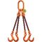  4-Strang-Kettengehänge, mit PAS-Kette mit Sonder-Aufhängering (für Kranhaken DIN 15401 Nr. 25) McBULL® 4-Strang-Kettengehänge, GK10, PAS-Kette, 8 mm, 1 Meter, Typ6K25 12402498