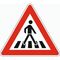  Gefahrenzeichen Verkehrszeichen 101-21 Fußgängerüberweg, Aufst. links, SL 900 mm, Alu 2 mm, RA3 12357102