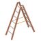  Layher Steigtechnik Leitern Verbundstehleiter 6 Sprossen, Holz-Aluminium-Stehleiter 2x6 Sprossen, beidseitig begehbar, klappbar, Länge 1.80 m 12405486