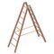  Layher Steigtechnik Leitern Verbundstehleiter 8 Sprossen, Holz-Aluminium-Stehleiter 2x8 Sprossen, beidseitig begehbar, klappbar, Länge 2.40 m 12405377