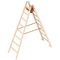  Leitern Holzstehleiter 8 Sprossen aus stabilem Holz mit 2x8 Sprossen; beidseitig begehbar; klappbar; Länge 2.35 m 12405481