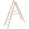  Layher Steigtechnik Leitern Sprossenstehleiter TOPIC 9 Sprossen, Aluminiumleiter 2x9 Sprossen, beidseitig begehbar, klappbar, Länge 2.70 m 12405409