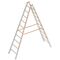  Layher Steigtechnik Leitern Sprossenstehleiter TOPIC 10 Sprossen, Aluminiumleiter 2x10 Sprossen, beidseitig begehbar, klappbar, Länge 2.95 m 12405353