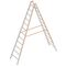  Layher Steigtechnik Leitern Sprossenstehleiter TOPIC 12 Sprossen, Aluminiumleiter 2x12 Sprossen, beidseitig begehbar, klappbar, Länge 3.50 m 12405478
