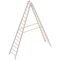  Layher Steigtechnik Leitern Sprossenstehleiter TOPIC 16 Sprossen, Aluminiumleiter 2x16 Sprossen, beidseitig begehbar, klappbar, Länge 4.65 m 12405370