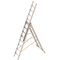  Layher Steigtechnik Leitern Allzweckleiter TOPIC 8 Sprossen, Aluminiumleiter 3-teilig 3x8 Sprossen, ausziehbar, beidseitig begehbar, klappbar, Länge 5.25 m 12405352