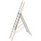 Layher Steigtechnik Leitern Allzweckleiter TOPIC 10 Sprossen, Aluminiumleiter 3-teilig 3x10 Sprossen, ausziehbar, beidseitig begehbar, klappbar, Länge 6.65 m 12405462