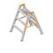  Layher Steigtechnik Leitern Layher Schwerlasttritt TOPIC 3 Stufen; Aluminiumtritt 2x3 Stufen 80 mm breit, beidseitig begehbar, klappbar, Länge 0.91 m 12405425