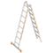  Layher Steigtechnik Leitern Klappleiter TOPIC 8 Sprossen; Aluminiumleiter 2x8 Sprossen, klappbar, beidseitig begehbar, Länge 4.71 m 12405474