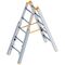  Layher Steigtechnik Leitern Treppenstehleiter TOPIC 5 Sprossen, Aluminiumleiter klappbar mit verstellbaren Holmen, Länge 1.55 m 12405433