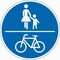  Vorschriftzeichen ADCO Verkehrszeichen 240 Gemeinsamer Geh- und Radweg, Ø 600 mm, Alu 2 mm, RA2 12355917