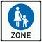  Vorschriftzeichen Verkehrszeichen 242-1 Beginn einer Fußgängerzone 840x840 mm, Alu 2 mm, RA3 12357036