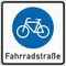  Vorschriftzeichen Verkehrszeichen 244-1 Beginn einer Fahrradstraße 600x600 mm, Alu 3 mm, RA2 12357035