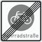  Vorschriftzeichen Verkehrszeichen 244-2 Ende einer Fahrradstraße 420x420 mm, Alu 2 mm, RA2 12356345