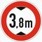  Vorschriftzeichen Verkehrszeichen 265 Verbot f. Fahrzeuge über angeg. tatsächliche Höhe, Ø 750 mm, Alu 3 12356869