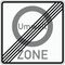  Vorschriftzeichen Verkehrszeichen 270-2 Ende einer Verkehrsverbotszone z. Vermind. schädlicher Luftverunreinig. 840x840 mm, Alu 2 mm, RA1 12356590