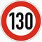  Vorschriftzeichen Verkehrszeichen 274-130 Zulässige Höchstgeschwindigkeit 130 km/h, Ø 750 mm, Alu 3 mm, RA3 12356441