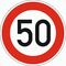  Vorschriftzeichen ADCO Verkehrszeichen 274-50 Zulässige Höchstgeschwindigkeit 50 km/h, Ø 600 mm, Alu 2 mm, RA2 12355916