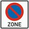  Vorschriftzeichen Verkehrszeichen 290-1 Beginn eines eingeschränkten Haltverbots f. eine Zone 840x840 mm, Alu 2 mm, RA1 12356789