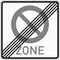  Vorschriftzeichen Verkehrszeichen 290-2 Ende eines eingeschränkten Haltverbots f. eine Zone 840x840 mm, Alu 2 mm, RA1 12356652