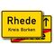  Richtzeichen Verkehrszeichen 310-40 Ortstafel doppelseitig 600x900mm, Alu 2mm, RA1 12359232
