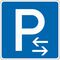  Richtzeichen Verkehrszeichen 314-30 Parken Mitte (Aufstellung rechts od. links) 600x600mm, Alu 3mm, RA2 12358934
