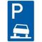  Richtzeichen Verkehrszeichen 315-50 Parken auf Gehwegen, halb in Fahrtrichtung links 630x420 mm, Alu 2 mm, RA1 12359809