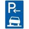  Richtzeichen Verkehrszeichen 315-52 Parken auf Gehwegen, halb in Fahrtrichtung links Ende 900x600mm, Alu 3mm, RA2 12359077