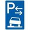 Richtzeichen Verkehrszeichen 315-53 Parken auf Gehwegen, halb in Fahrtrichtung links Mitte 900x600mm, Alu 3mm, RA2 12359076