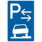  Richtzeichen Verkehrszeichen 315-58 Parken auf Gehwegen, halb in Fahrtrichtung rechts Mitte 630x420mm, Alu 2mm, RA1 12359802