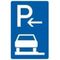  Richtzeichen Verkehrszeichen 315-62 Parken auf Gehwegen, ganz in Fahrtrichtung links Ende 630x420mm, Alu 2mm, RA2 12358923