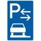  Richtzeichen Verkehrszeichen 315-63 Parken auf Gehwegen, ganz in Fahrtrichtung links Mitte 900x600mm, Alu 2mm, RA2 12359650