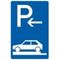  Richtzeichen Verkehrszeichen 315-82 Parken auf Gehwegen, ganz quer z. Fahrtrichtung links Ende 900x600 mm, Alu 3 mm 12359782