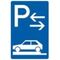  Richtzeichen Verkehrszeichen 315-83 Parken auf Gehwegen, ganz quer z. Fahrtrichtung links Mitte 900x600 mm, Alu 2 mm 12359634