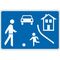  Richtzeichen Verkehrszeichen 325-1 Beginn eines verkehrsberuhigten Bereichs 600x900mm, Alu 2mm, RA1 12359045