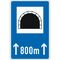  Richtzeichen Verkehrszeichen 327-50 Tunnel m. Längenangabe in m 900x600mm, Alu 3mm, RA2 12359770