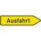  Richtzeichen Verkehrszeichen 333-1 Ausfahrt v. anderen Straßen außerh. d. Autobahn in gelb, rechtsw., 500x2000mm, Alu 2mm, RA1 12359764