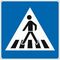  Richtzeichen Verkehrszeichen 350-10 Fußgängerüberweg, Aufstellung rechts 750x750mm, Alu 2mm, RA3 12359036