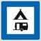  Richtzeichen Verkehrszeichen 365-60 Zelt- u. Wohnwagenplatz 600x600mm, Alu 3mm, RA2 12359896