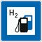  Richtzeichen Verkehrszeichen 365-66 Wasserstofftankstelle 600x600mm, Alu 2mm, RA1 12359451