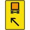  Richtzeichen Verkehrszeichen 422-13 Wegweiser f. kennzeichnungspfl. Fahrzeuge mit gefährl. Gütern, links einordnen 630x420 mm, Alu 3mm, RA2 12359583