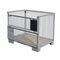  Gitterbox-Paletten müba-EUR-Gitterboxpalette mit Holzboden und Klappe, Maße 1,20x0,80x0,80m, lackiert 12444620