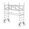  Typ 70/X-250 müba-Alu-Fahrgerüst Typ 70/1-250, Arbeitshöhe 3,40 m 12444767