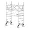  Typ 70/X-180 müba-Alu-Fahrgerüst Typ 70/1-180, Arbeitshöhe 3,4 m 12444754