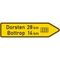  Pfeilwegweiser Verkehrszeichen 415-20 Pfeilwegweiser auf Bundesstraßen, rechtsweis., 400x1750 mm, Alu 2 mm, RA2 12360329