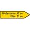  Pfeilwegweiser Verkehrszeichen 418-20 Pfeilwegweiser auf sonstigen Straßen, rechtsweis., 500x2000 mm, Alu 3 mm, RA3 12360040